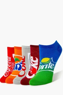 Soda Graphic Ankle Socks Set - 5 Pck