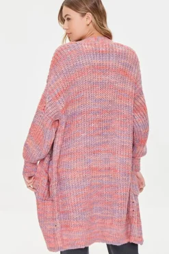 Space Dye Longline Cardigan Sweater