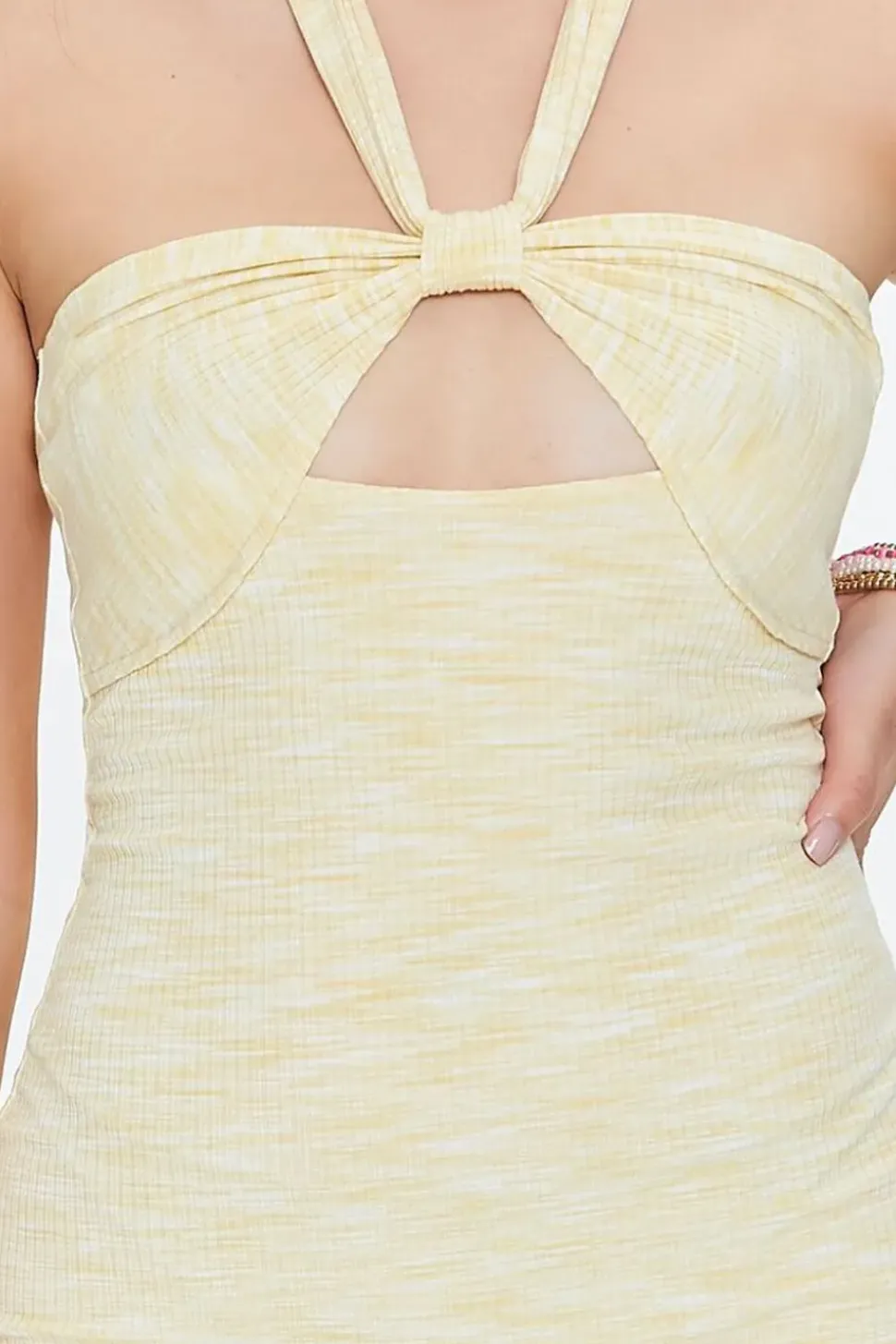 Space-Dye Mini Halter Dress