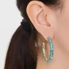 Speckled Open-End Hoop Earrings