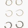 Speckled Print Hoop Earring Set