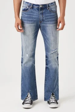 Split-Hem Flare Jeans