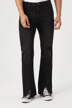 Split-Hem Flare Jeans