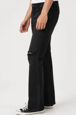 Split-Hem Flare Jeans