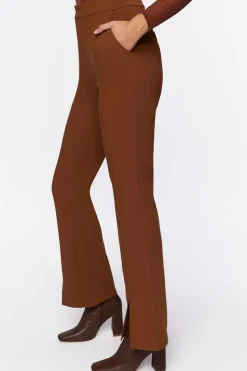 Split-Hem High-Rise Pants