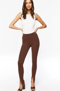 Split-Hem Skinny Pants