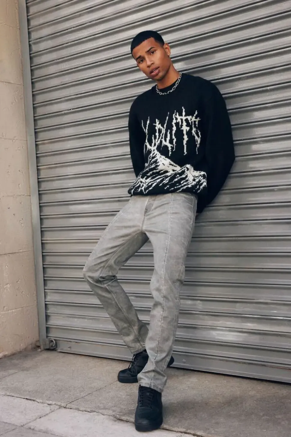 Split-Hem Slim-Fit Jeans