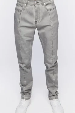 Split-Hem Slim-Fit Jeans
