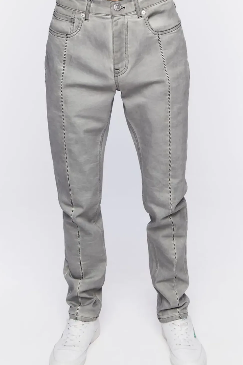 Split-Hem Slim-Fit Jeans