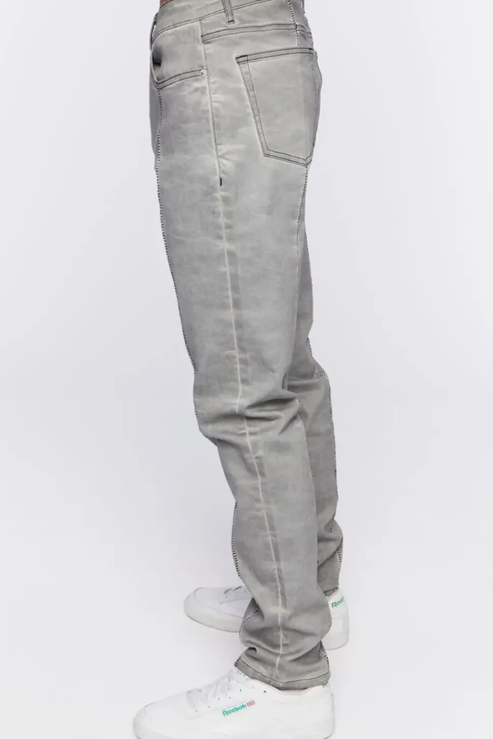 Split-Hem Slim-Fit Jeans