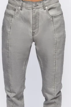 Split-Hem Slim-Fit Jeans
