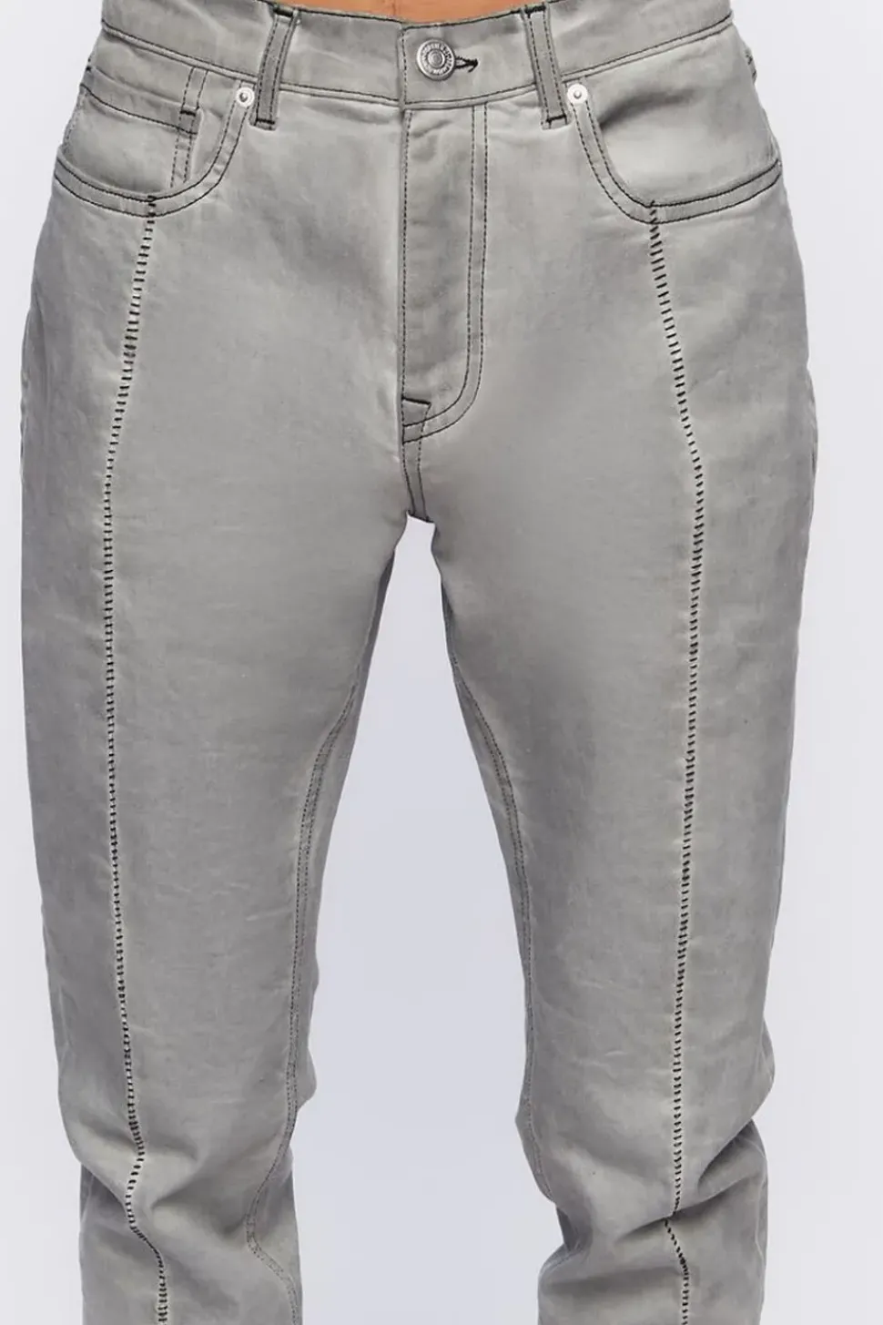 Split-Hem Slim-Fit Jeans