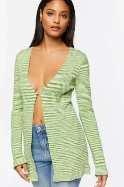 Split-Hem Sweater-Knit Top
