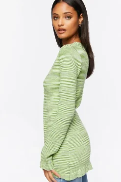 Split-Hem Sweater-Knit Top