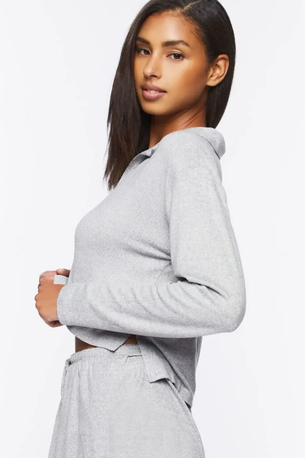 Split-Neck Lounge Crop Top