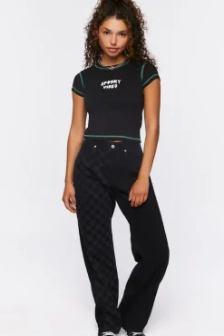 Spooky Vibes Graphic Baby Tee