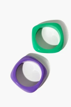 Square Bangle Bracelet Set