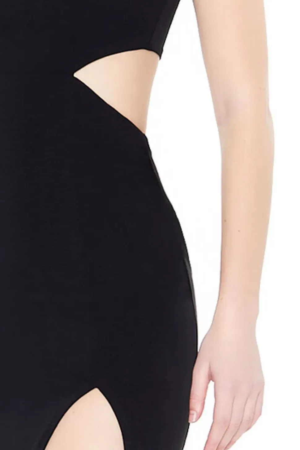 Square-Neck Cutout Midi Dress