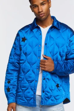 Star Embroidered Quilted Shacket