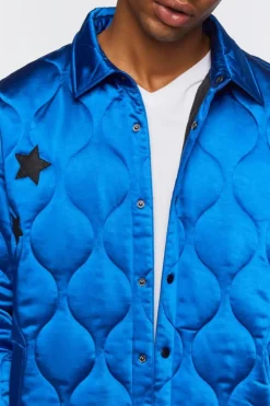 Star Embroidered Quilted Shacket