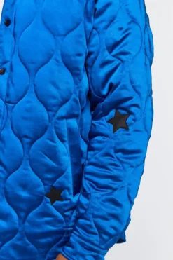 Star Embroidered Quilted Shacket