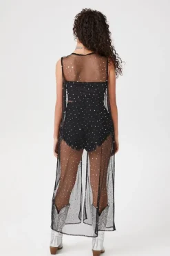 Star Mesh Sleeveless Kimono