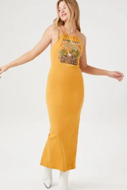 Steel Road Graphic Midi Dress