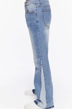 Stone Wash Flare Jeans