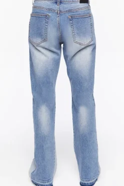 Stone Wash Flare Jeans