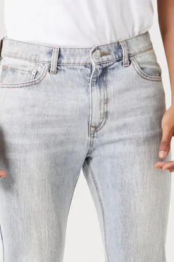 Stone Wash Flare Jeans
