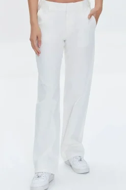 Straight-Leg Twill Pants
