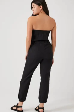Strapless Drawstring Jumpsuit