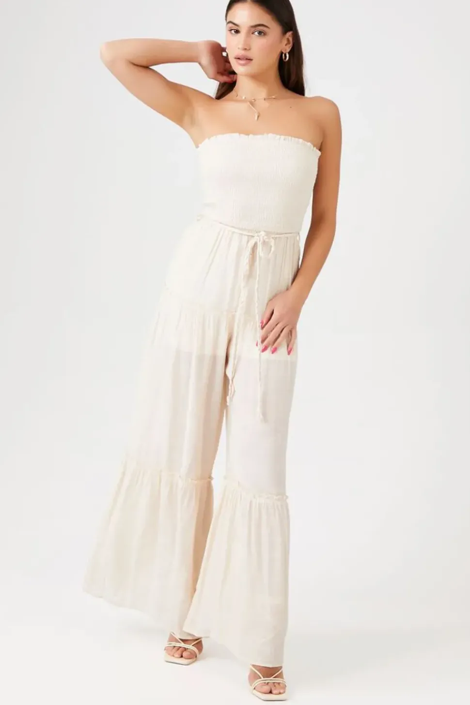Strapless Wide-Leg Jumpsuit