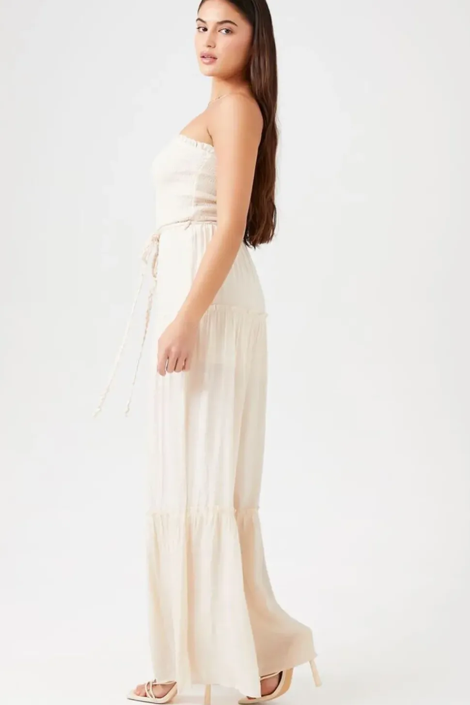 Strapless Wide-Leg Jumpsuit