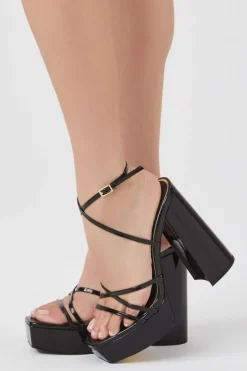 Strappy Platform Block Heels