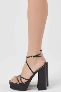 Strappy Platform Block Heels