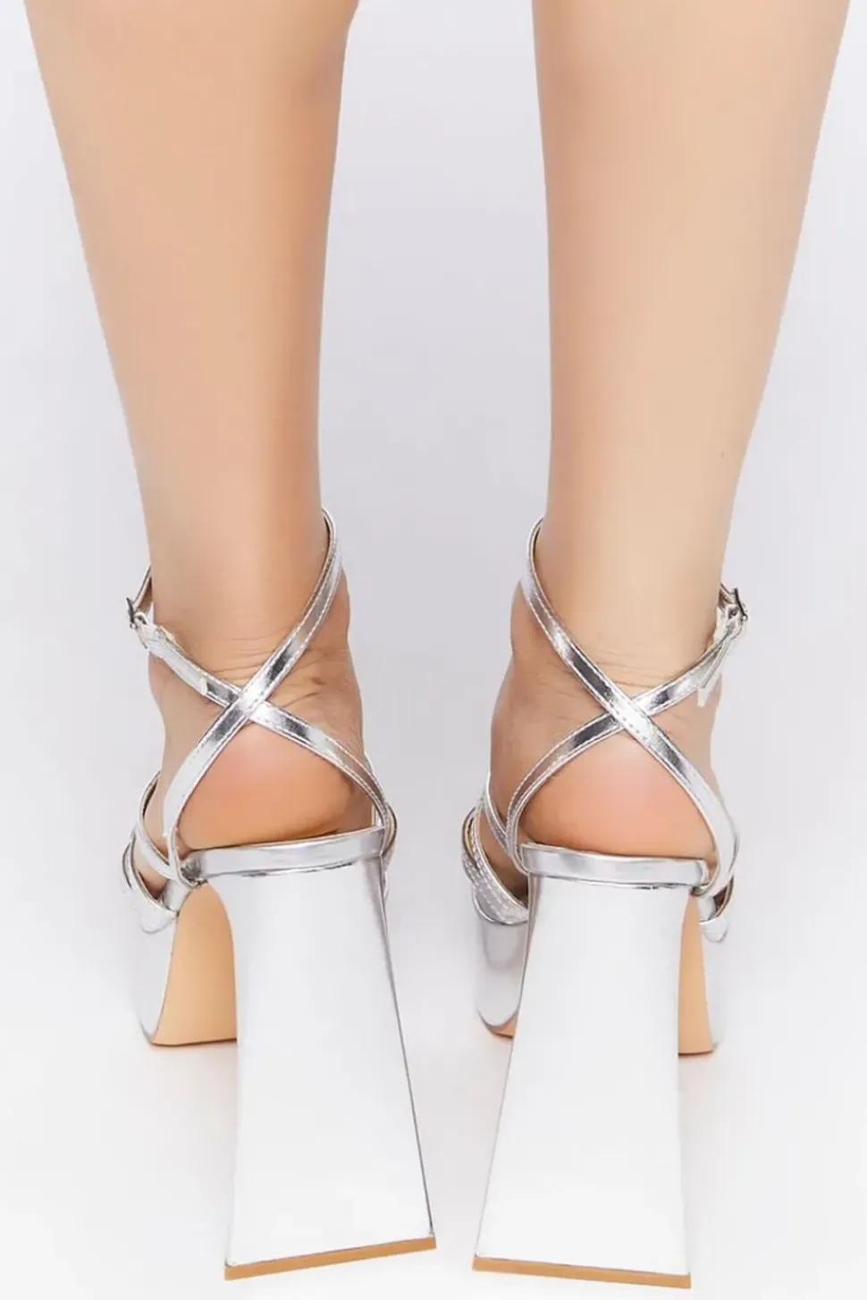 Strappy Platform Flare Heels
