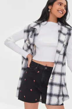 Strawberry High-Rise Denim Shorts