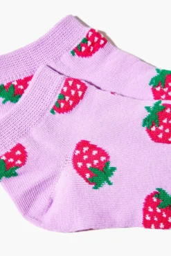 Strawberry Print Ankle Socks