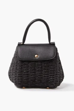 Straw Chain Crossbody Bag