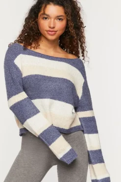 Striped Boat Neck Sweater