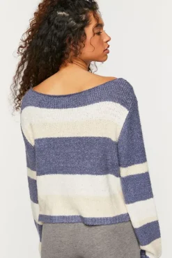 Striped Boat Neck Sweater
