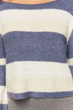 Striped Boat Neck Sweater