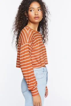 Striped Boxy Crop Top