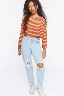 Striped Boxy Crop Top
