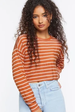 Striped Boxy Crop Top