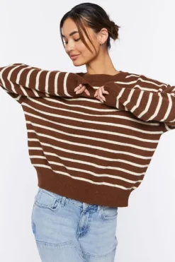 Striped Button-Back Sweater