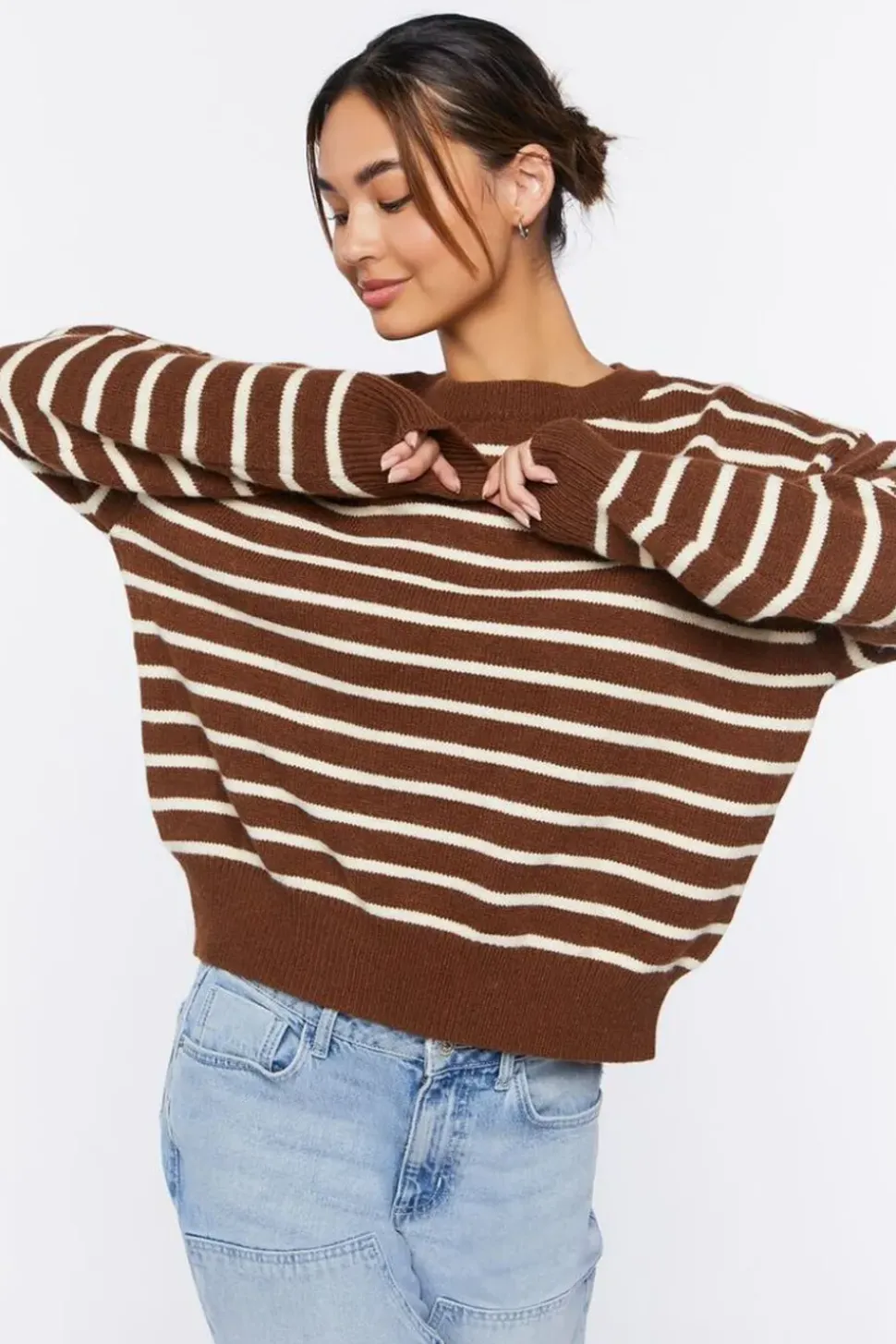 Striped Button-Back Sweater