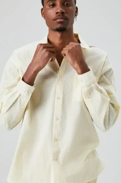 Striped Button-Front Shirt