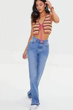 Striped Cochet Crop Top